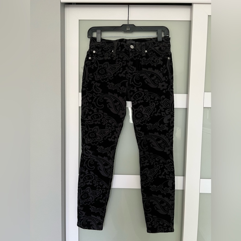 7 for all mankind velvet pants size 26